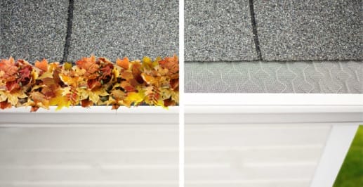 Gutter Covers and Guards Before and After