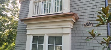 copper gutters exterior