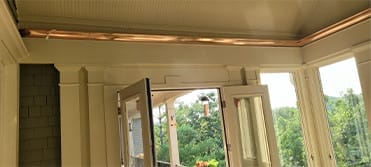 copper gutters interior